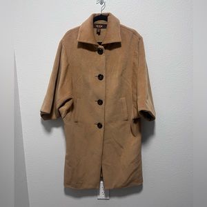 Victor Alfaro Oversized Camel Winter Coat Size Small